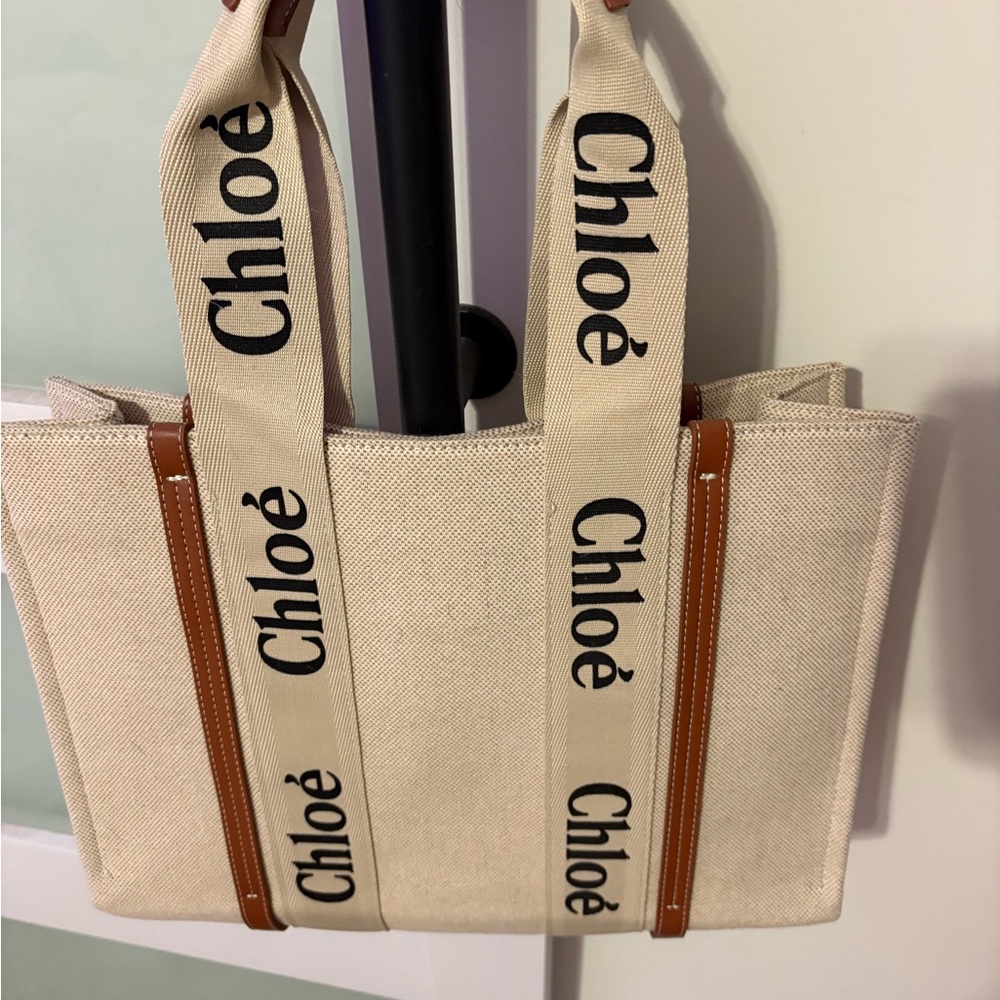Chloé inspired Beige Canvas Tote Bag
